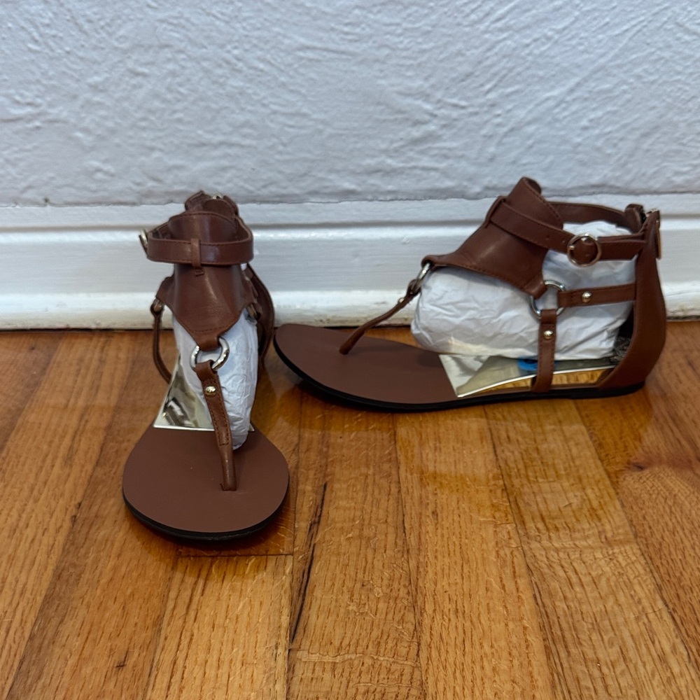 Vince Camuto Brown Leather Women's Sandals